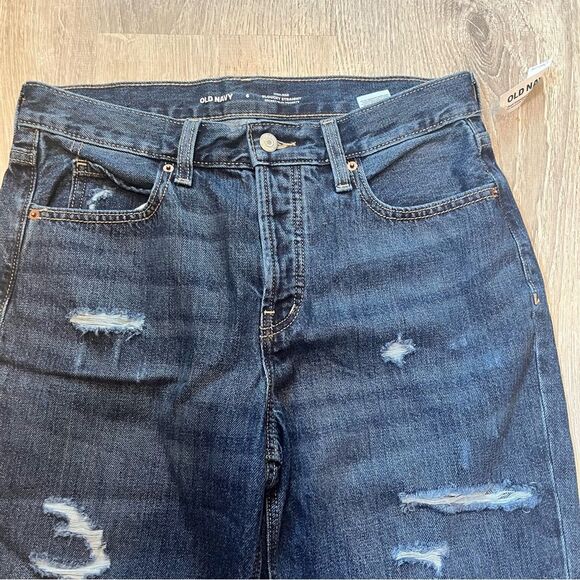 NWT Old Navy High-Waisted Button-Fly Slouchy Straight Secret-Slim Pockets Jeans - Picture 3 of 15